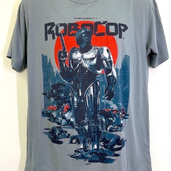 LootCrate - Alex Murphy RoboCop Movie Graphic Gray Short Sleeve T Shirt Large - Picture 6 of 10
